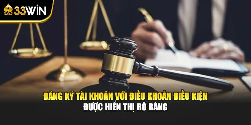 Đăng ký tài khoản với điều khoản điều kiện được hiển thị rõ ràng